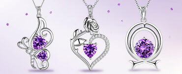 february amethyst birthstone Jewelry Necklace - Aurora Tears Jewelry