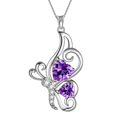 Amethyst Smooth Tumble Pendant Necklace 18 Inch Chain Necklace February Birthstone  Necklace Manufacturer in Jaipur, Rajasthan