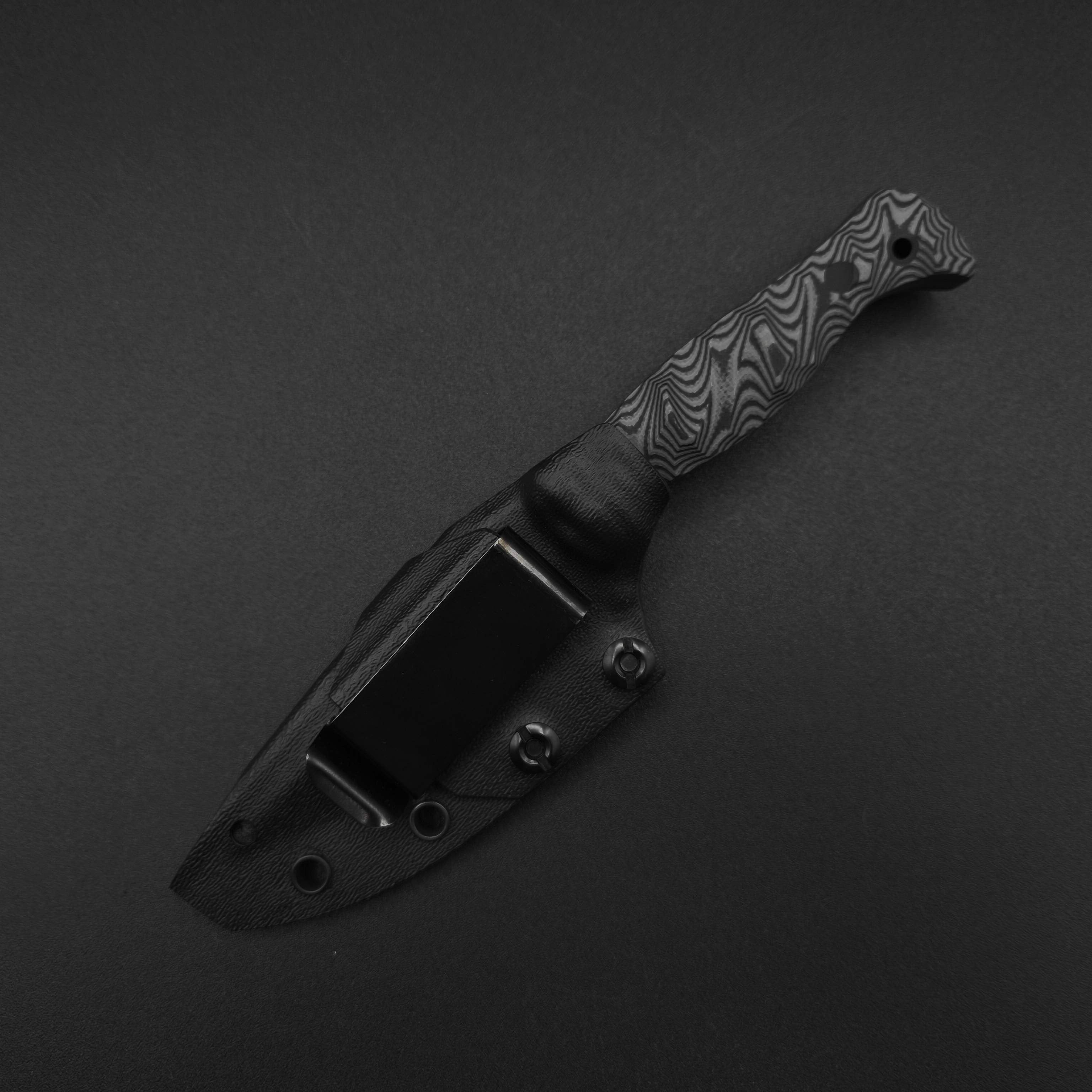 Half Face Blades Extremis MK1 Black and Charcoal layered G10 - Image 4