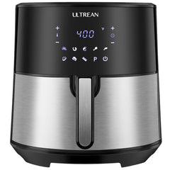 Ultrean 6 Quart Air Fryer, Stainless Steel Design Digital Air Fryer Oven  Cooker with 8 Presets, One-Touch LED Screen, Non-Stick Basket, Cook Book,  UL Listed,1700W 