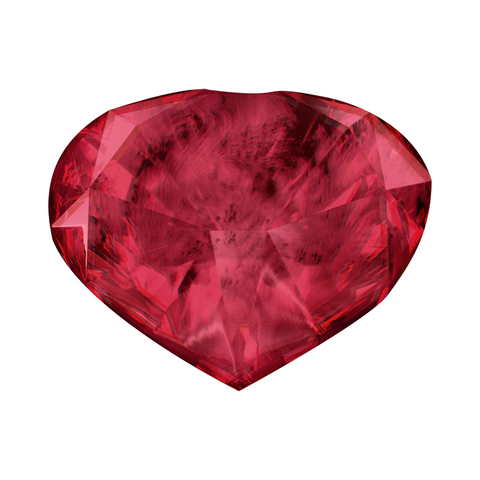 Red Beryl Heart Shape Gemstone