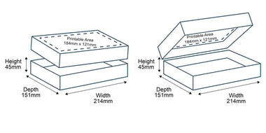 Telescopic Boxes - 214x151x45mm - Printed Both Sides