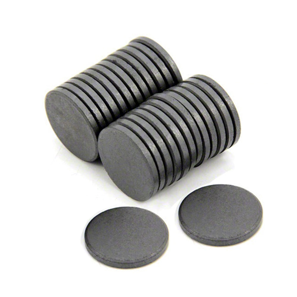 Ceramic Magnets - Round Disc Ferrite Magnets for Science Projects, House, Crafts. 0.75 inch Round - Pack of 5