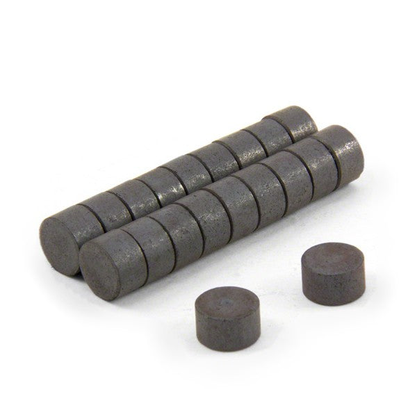 200pcs Ferrite Magnet Bread Shape Dia. 5x2.5 mm Polished Shining