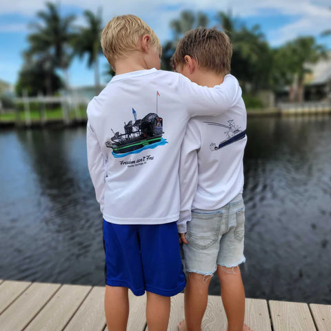 two kids in drifit shirts