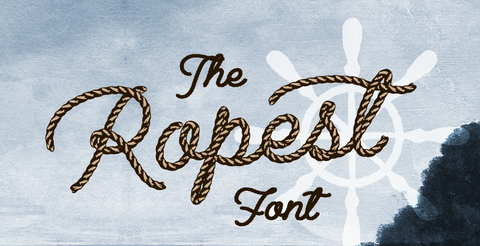 Rope Font For Boat Logo