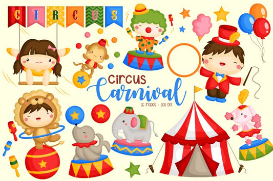 circus animals clip art