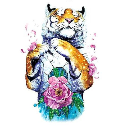 Tattoo art wild animals bird tiger flower hand drawing and sketch black and  white 6006119 Vector Art at Vecteezy