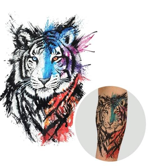 Amazoncom Tiger Collection White Tiger Temporary Tattoos  Beauty   Personal Care