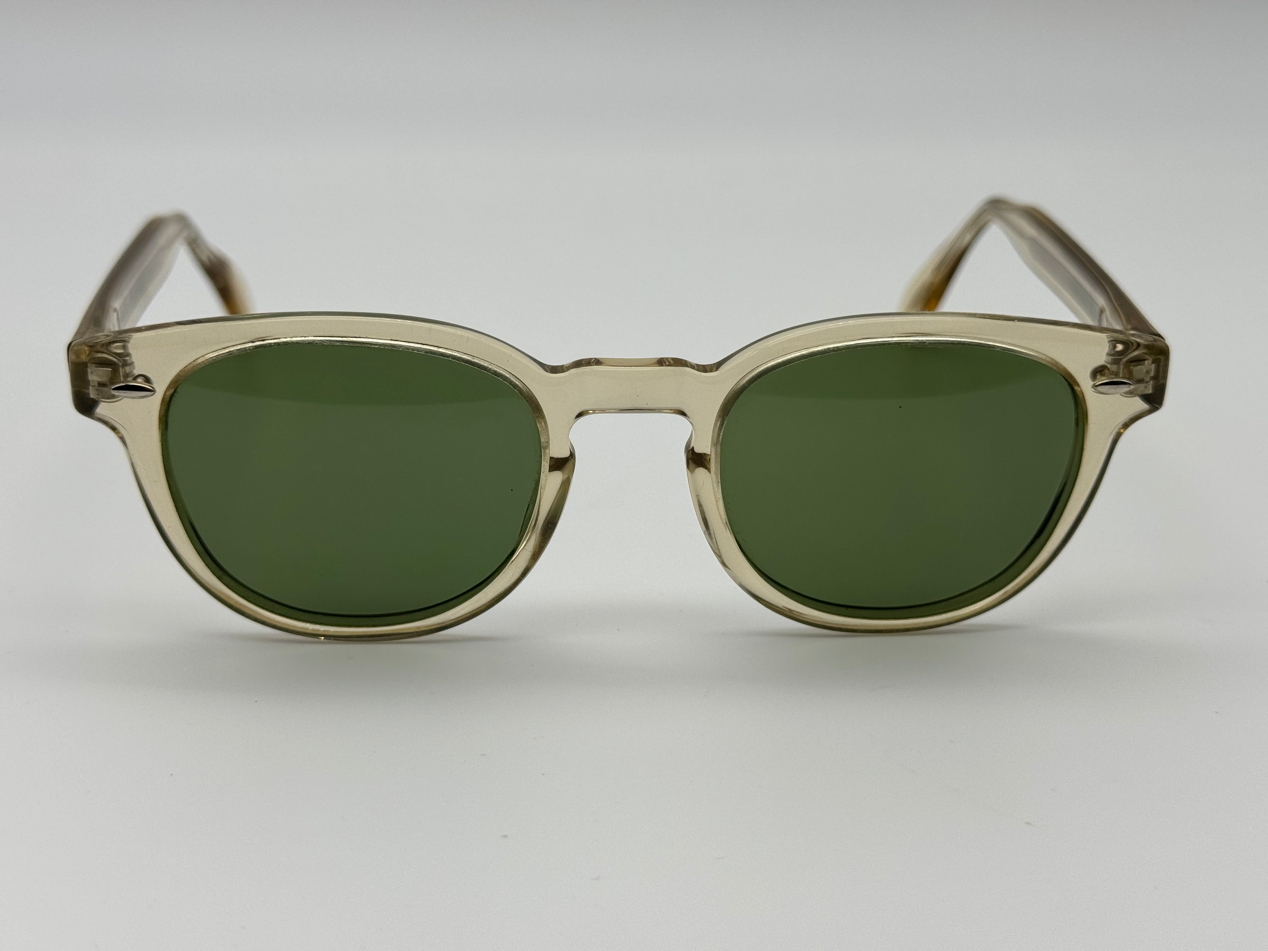 Oliver Peoples SHELDRAKE SUN OV 5036S Buff / Green C 1094 / 52 Sunglasses Preowned READ Description