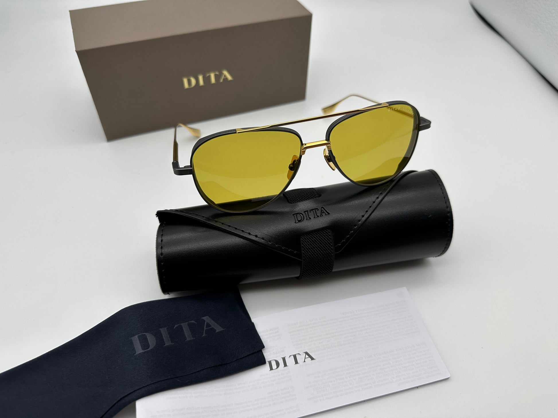 DITA SUBSYSTEM Aviator 58mm Black Iron - Golden Amber DTS141-A-02