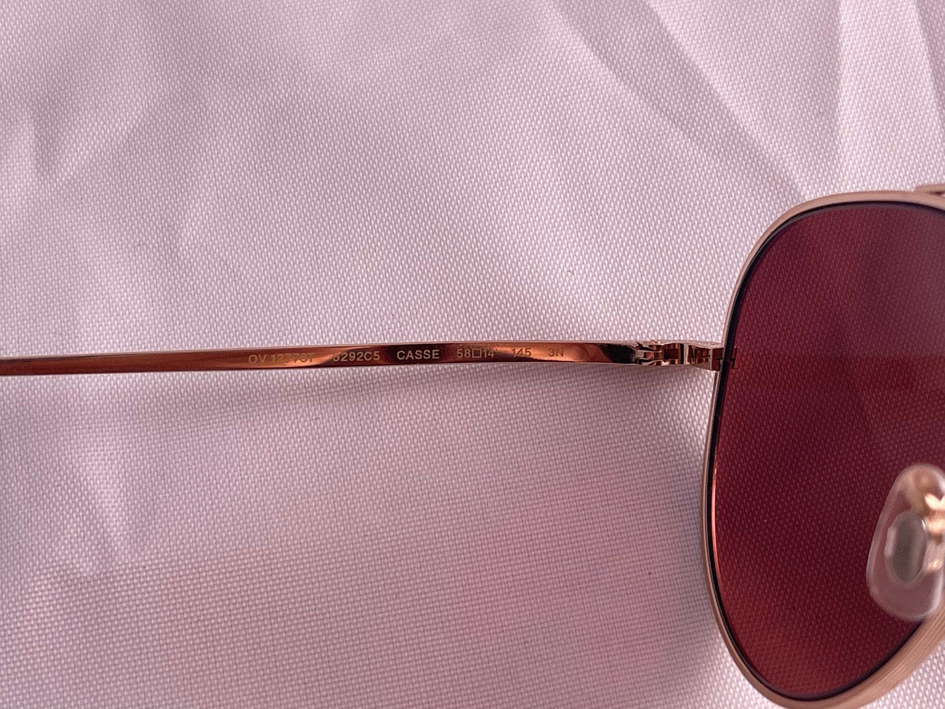 Oliver Peoples x The Row Casse 58mm OV1277ST 5292C5 Gold/Burgundy Sung –  Shade Review Store