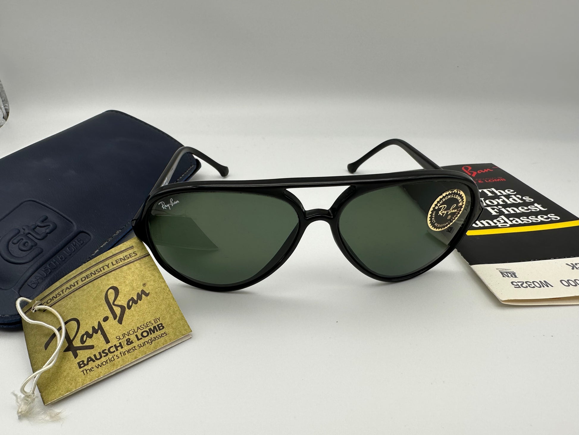 Vintage Ray Ban B&L CATS 5000 W025 Black G-15 New Old Stock – Shade Review  Store
