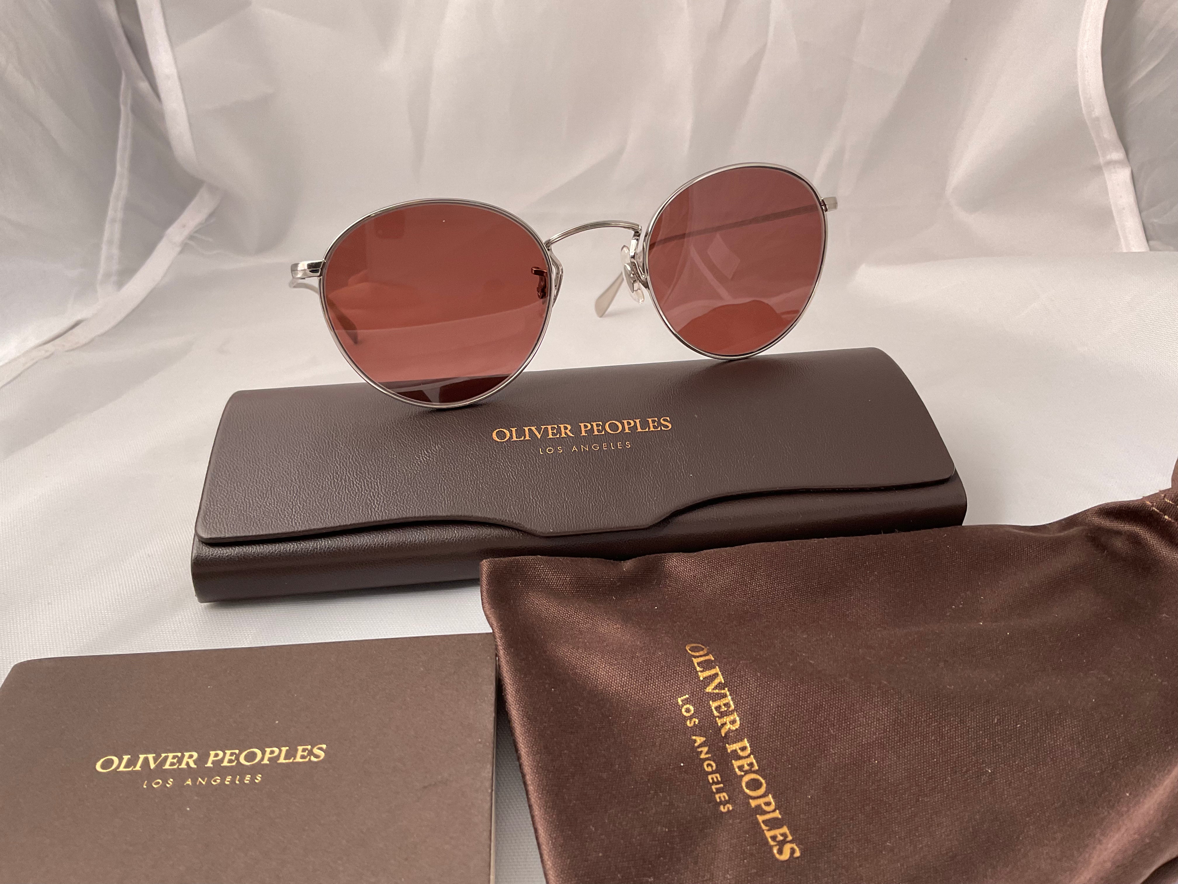 Oliver Peoples COLERIDGE 50mm SUN OV 1186S Silver/Rosewood (5036/C5) S –  Shade Review Store