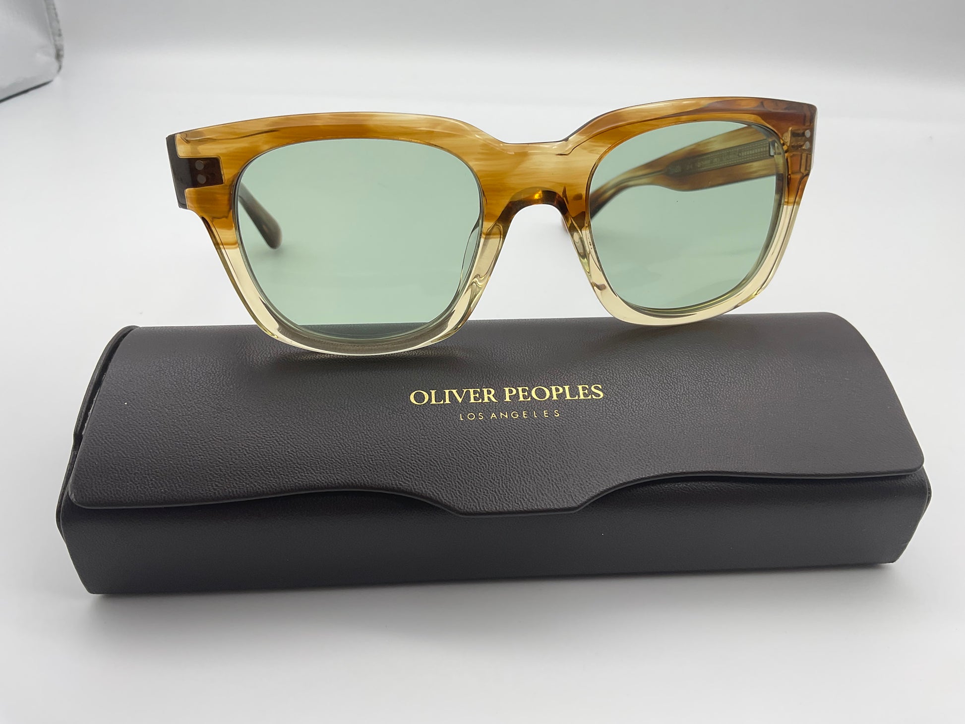 Oliver Peoples Schiller 50mm Optical or Sun OV5433U Honey VSB/Green Wa –  Shade Review Store