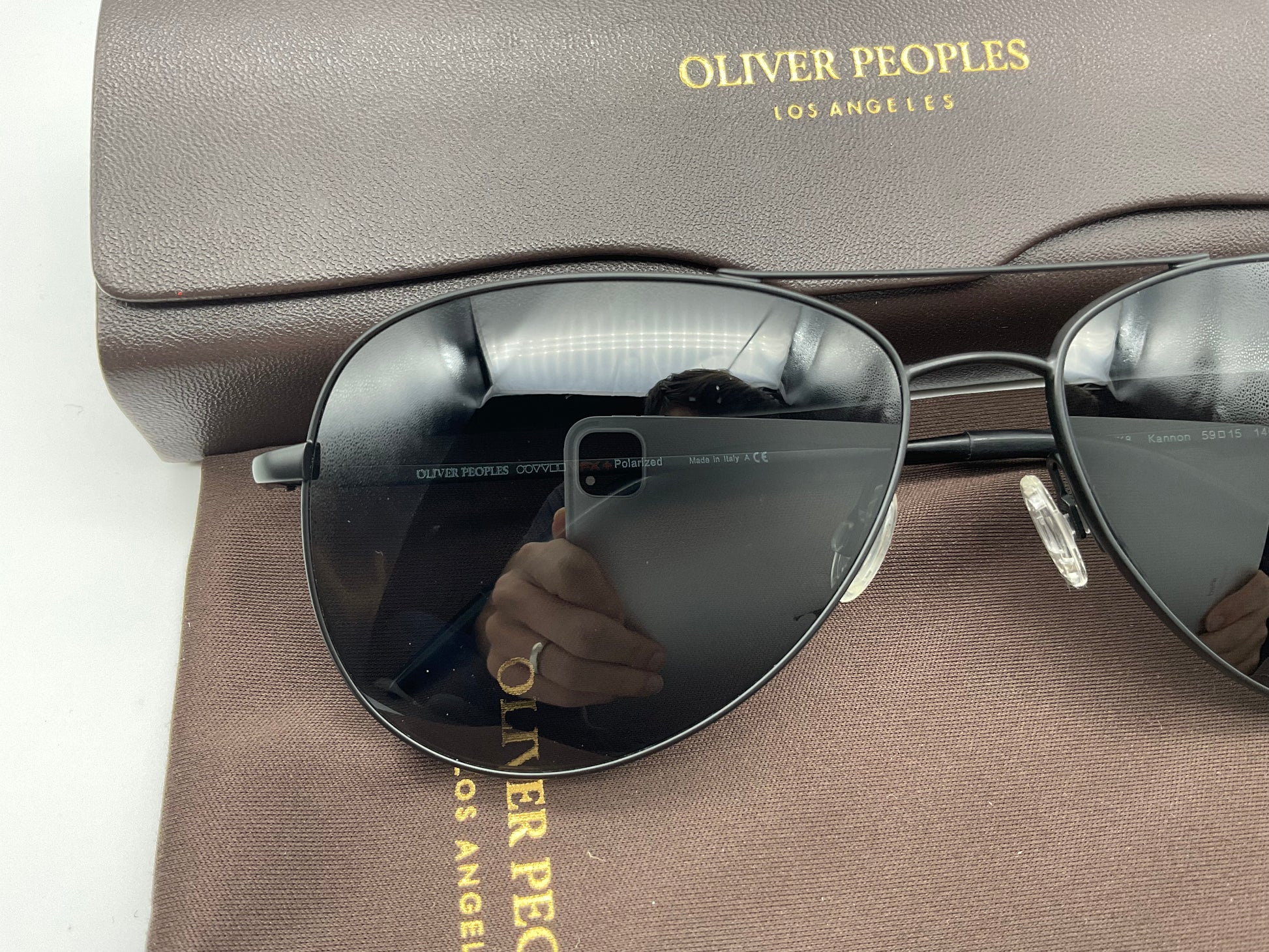 OLIVER PEOPLES KANNON 59mm OV1191S 5062/K8 VFX+ POLARIZED BLACK AUTHEN –  Shade Review Store