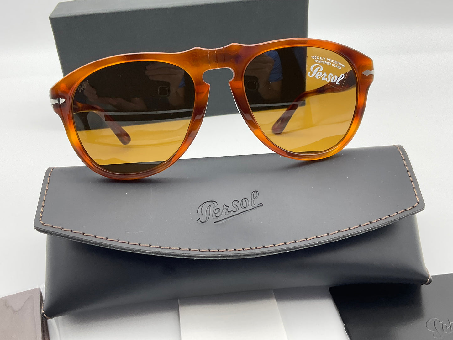 Persol Sunglasses PO 649 54mm 96/33 Terra DI Siena Brown Lenses made i ...