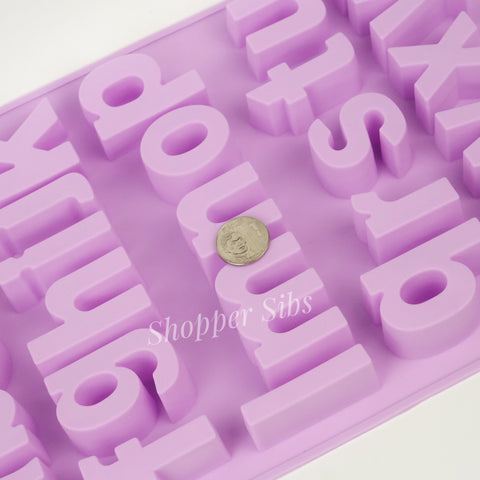 2 Size 26 Alphabet Silicone Molds, Large Small Letters Home