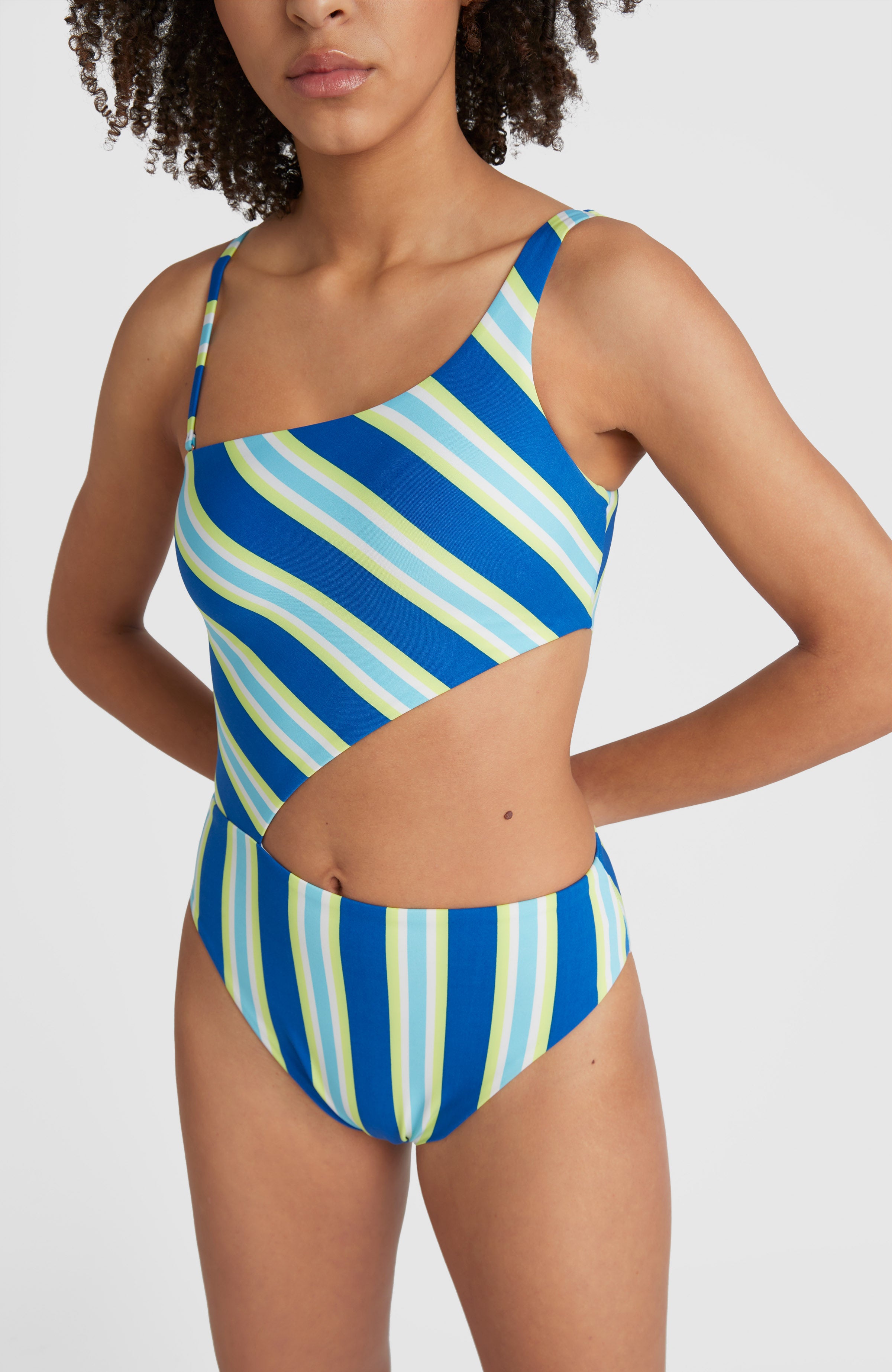 SAYFUT Sexy Women Monokini Swimsuits Stripe One Piece Bathing