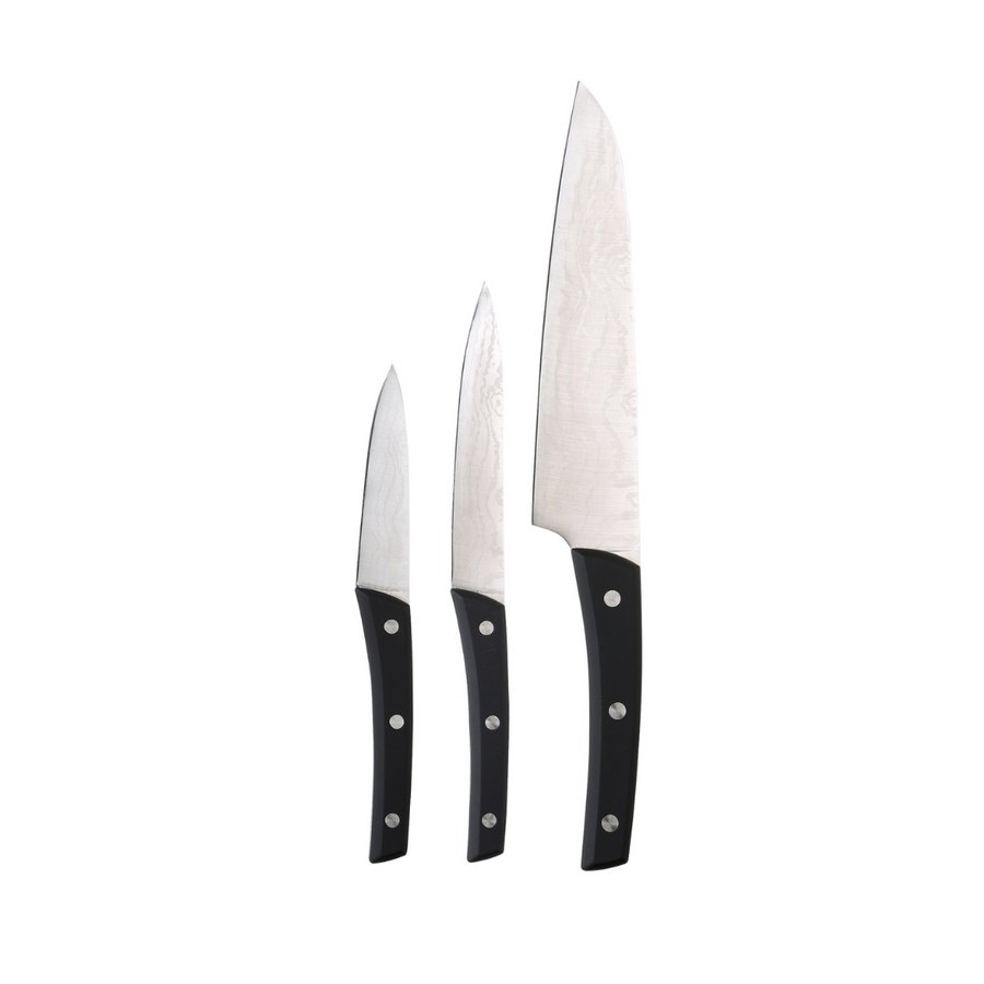 Bergner Osaka Set 5 Knives And Scissors Black