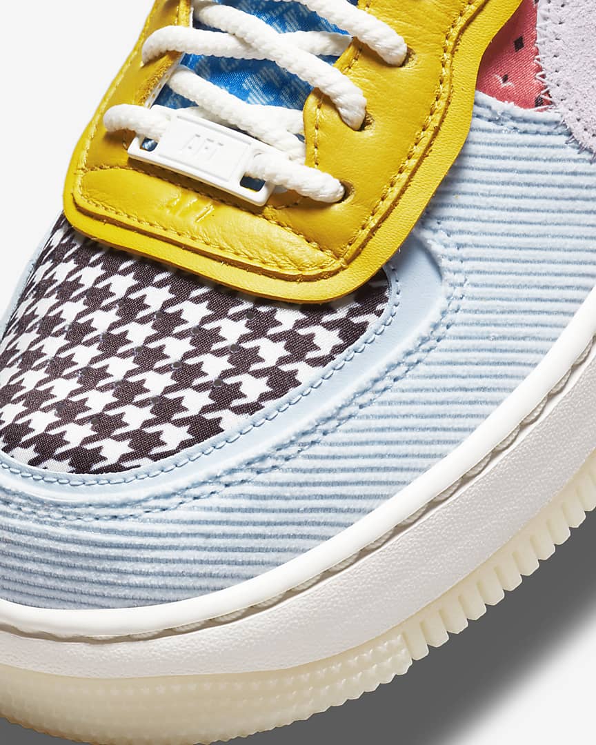 nike air force 1 shadow sail/hydrogen blue/bright citron/doll