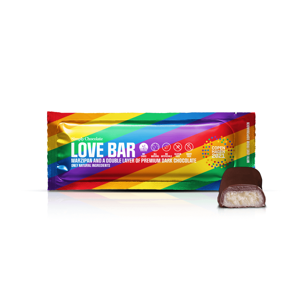 Lovebar | Marcipan og et dobbelt lag mørk chokolade