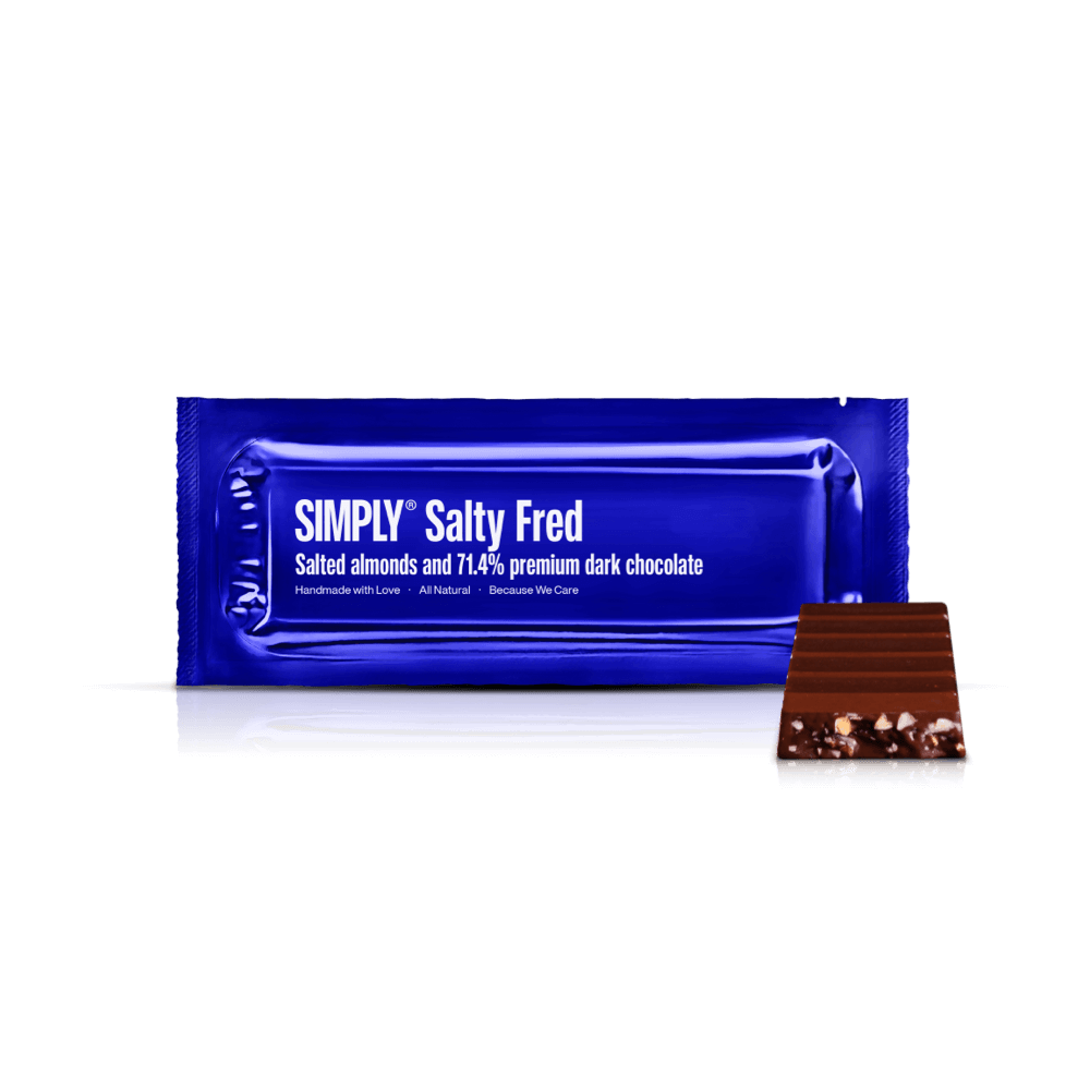 Se Salty Fred | Saltede mandler og mørk chokolade hos Simply Chocolate