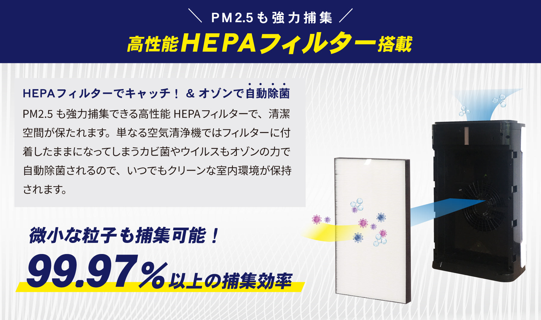 オゾン発生器付空気清浄機 エアリベロ - オゾンマート