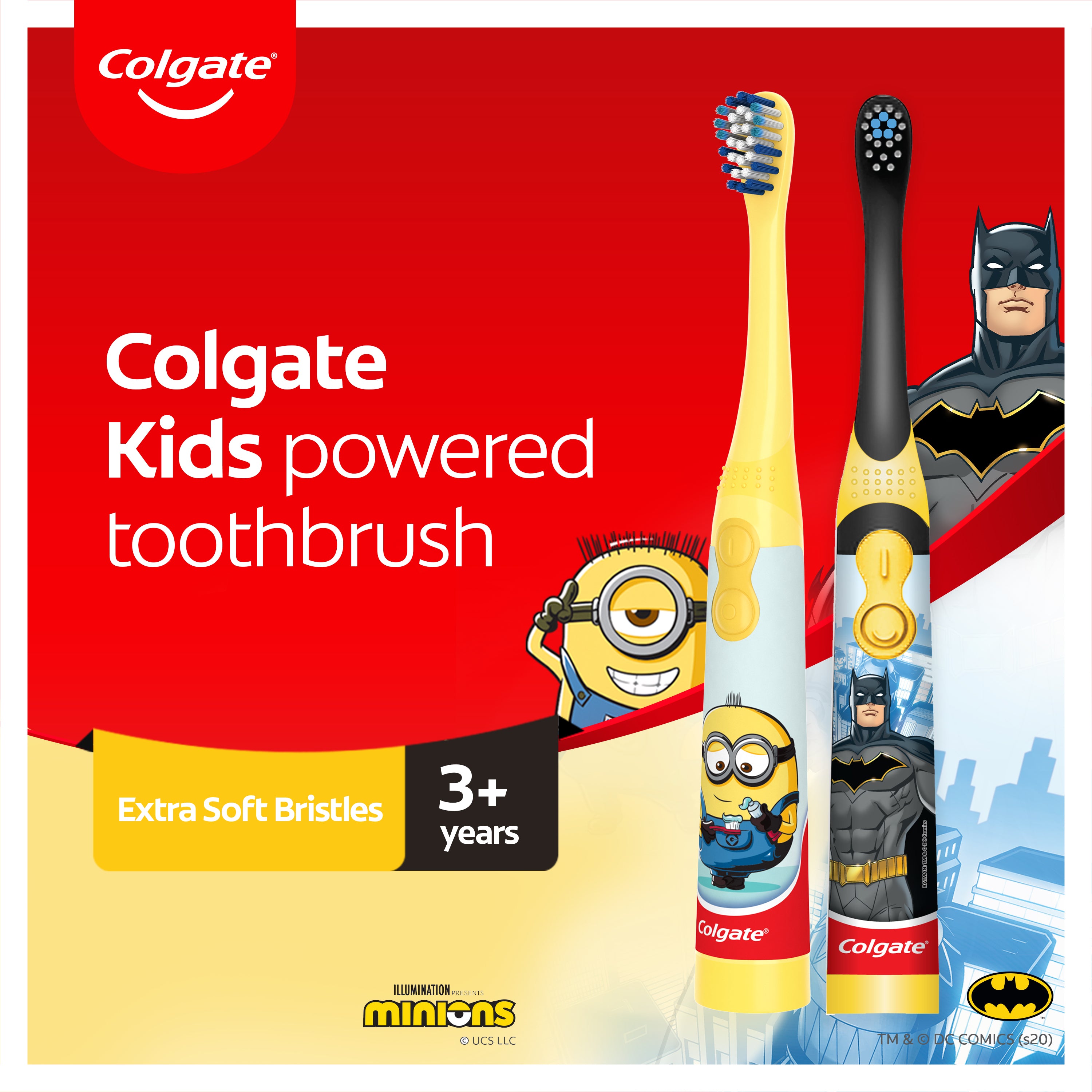 Colgate Kids Battery Toothbrush Combo: Batman And Minions – CPBrush