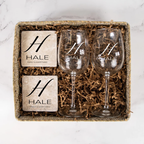 Personalized Wine Glasses and Coasters | Shadow Breeze
