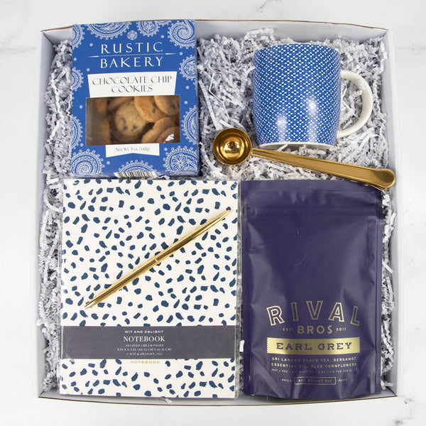 Blue and Gold Tea Gift Box | Shadow Breeze