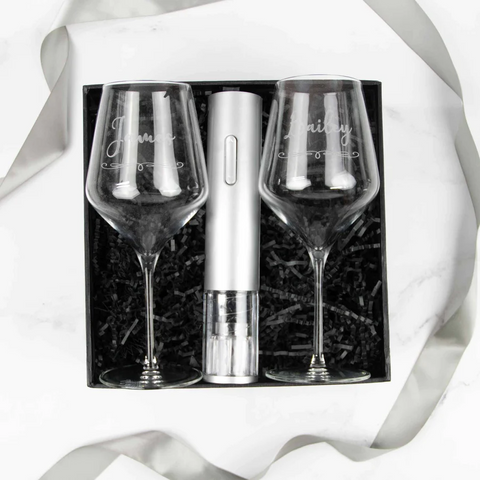 Wine Glasses and Opener Gift | Shadow Breeze