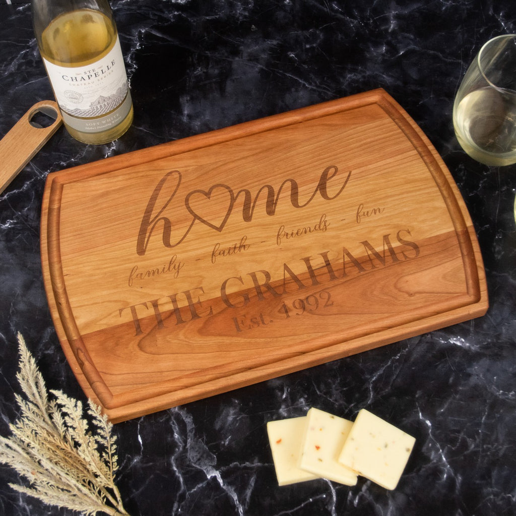 Personalized Engraved Children's Wood Cutting Board and Knife Set. — DAZE  custom