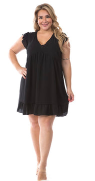 Ruffle Detail Dress Curvy