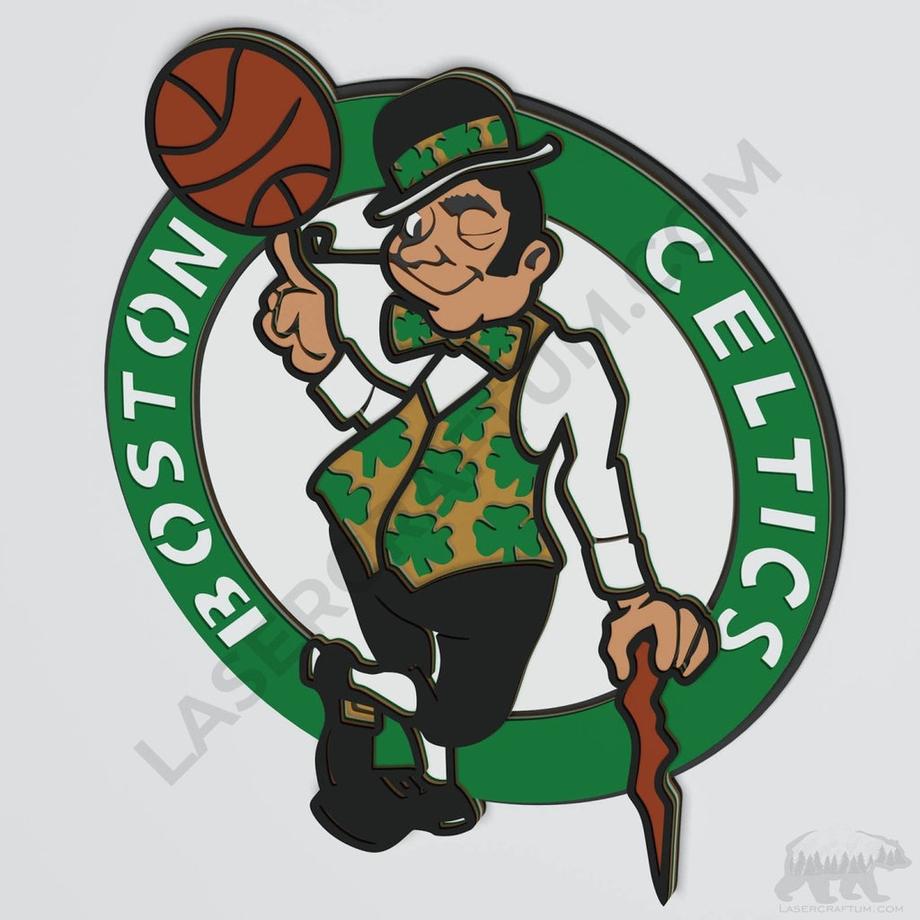 Boston Celtics Layered Design for cutting - LaserCraftum