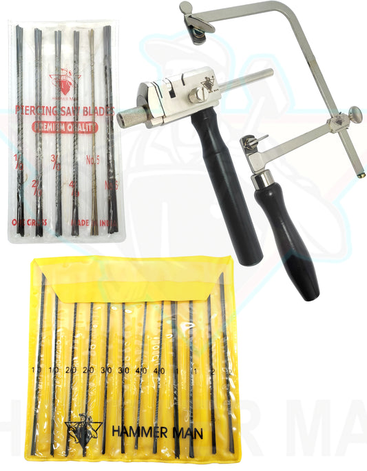 Megacast 3 in 1 Professional Jeweler's Saw Set Saw Frame 144 Blades Wooden  Pin Clamp Wood Metal