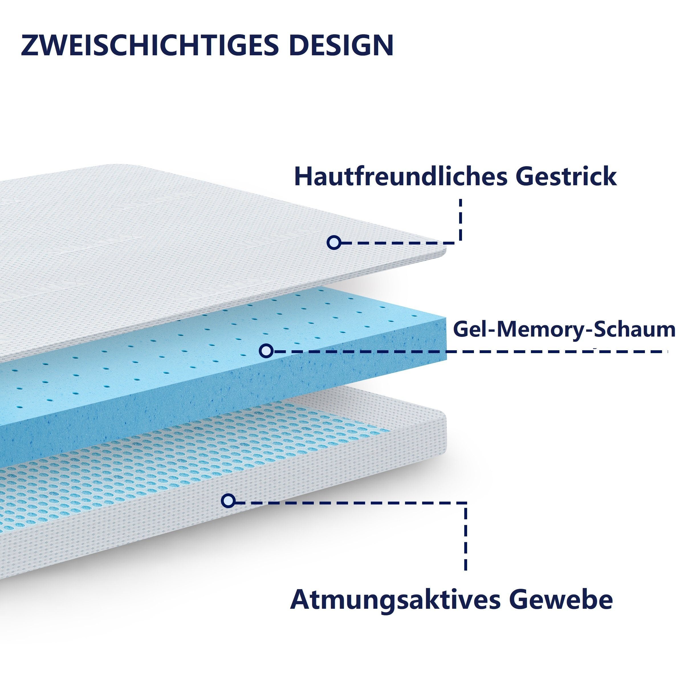 Memory-Schaum_ Matratzenauflage_ Abnehmbarer_ Bezug_