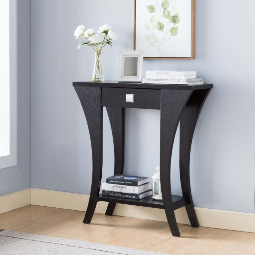 ZUN Accent Console, Hallway Table with Small Drawer in Red Cocoa B107130802