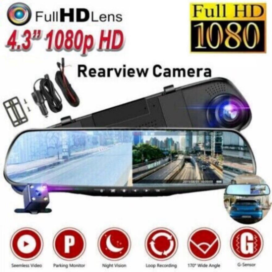 ZUN 1080P HD Rearview Mirror Car DVR Dual Dash Cam Camera Front Rear Video Recorder 67490501