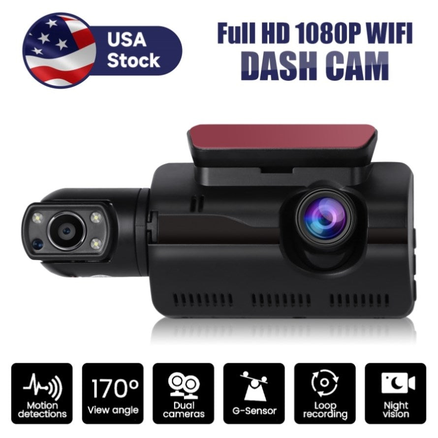 ZUN 1080P Dual Lens Car DVR Dash Cam Video Recorder G-Sensor Front and Rear Camera 47377609