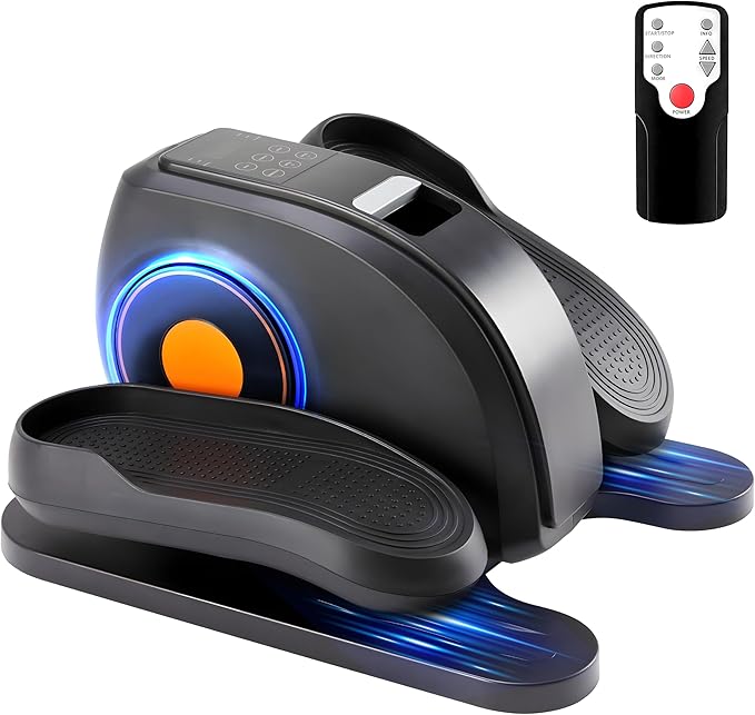 ZUN Under Desk Elliptical Machine with Remote Control, Electric Ellipse Leg Exerciser for Seniors Adults W1134P288711
