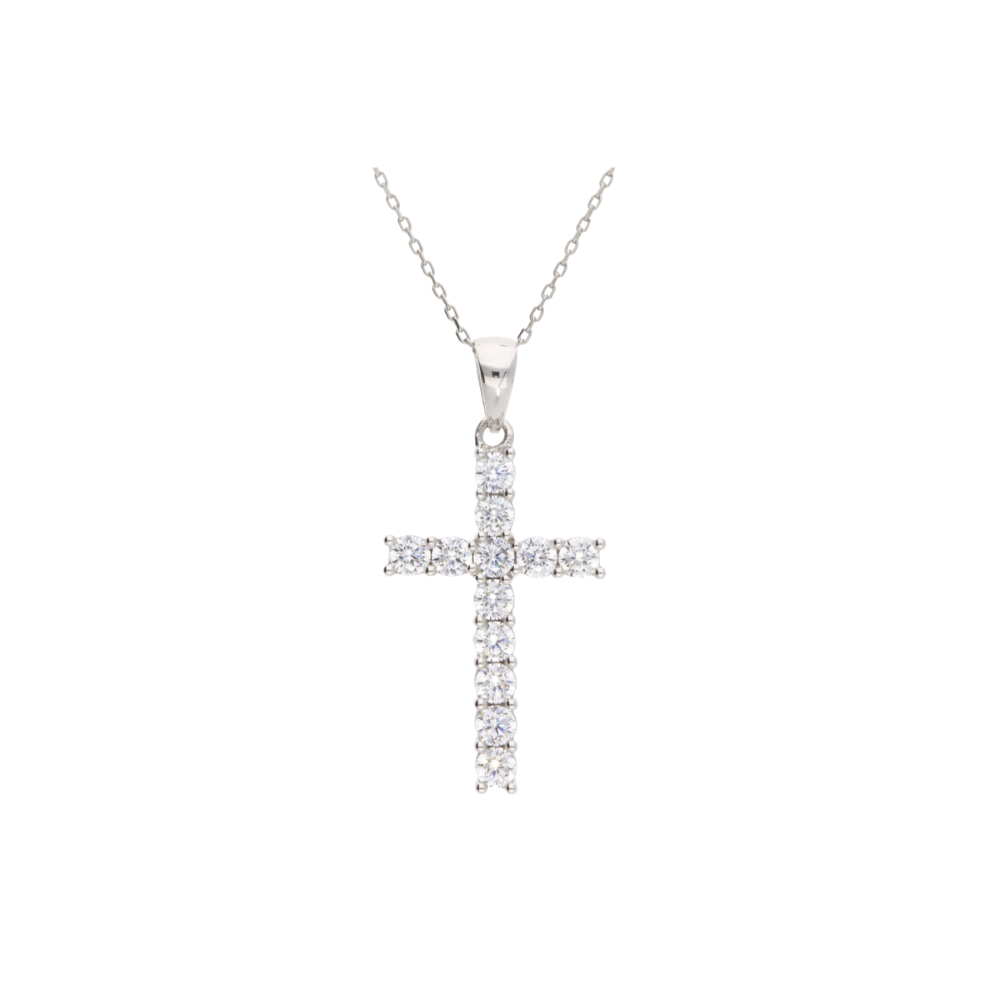 9ct cross and chain