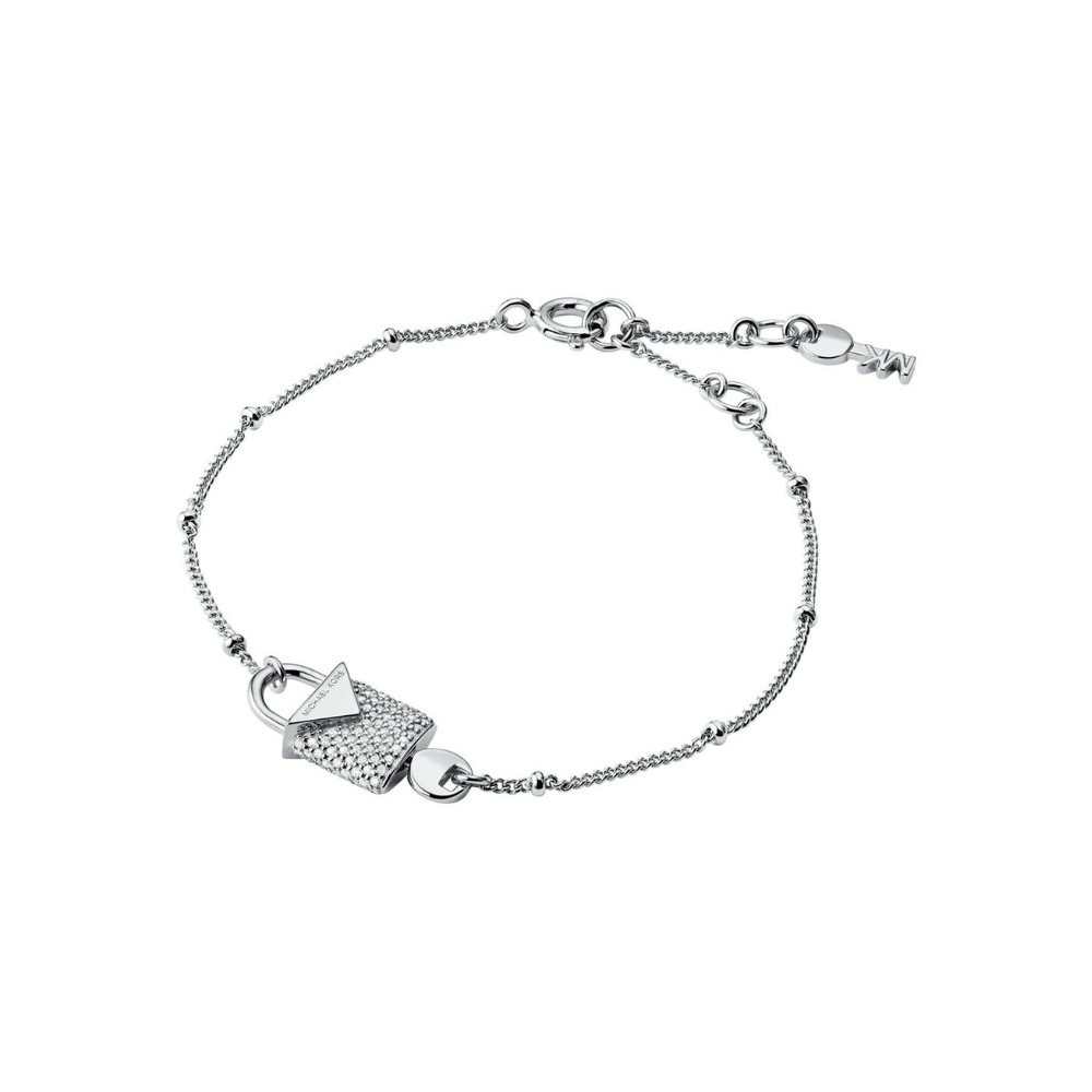 Michael Kors Padlock Design Silver Bracelet MKC1042AN040 - Keanes Jewellers