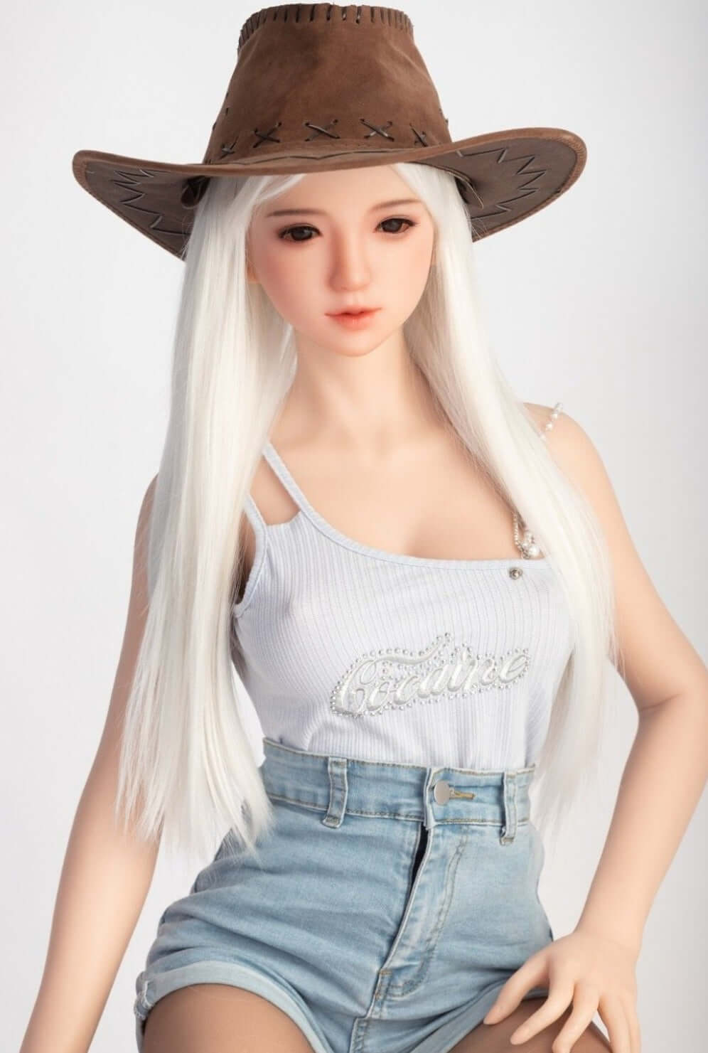 Sanhui Doll 145cm Big Boobs Platinum Silicone Sex Doll Mengmeng