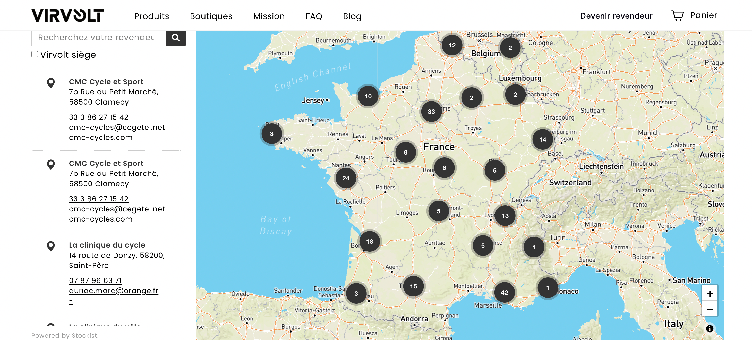 Réseau de 250 revendeurs de kits d'électrification Virvolt