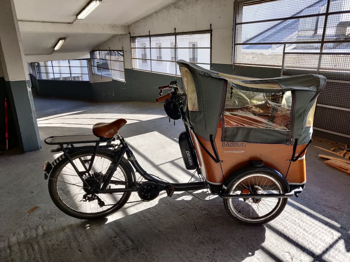 Vélo cargo marque Babboe