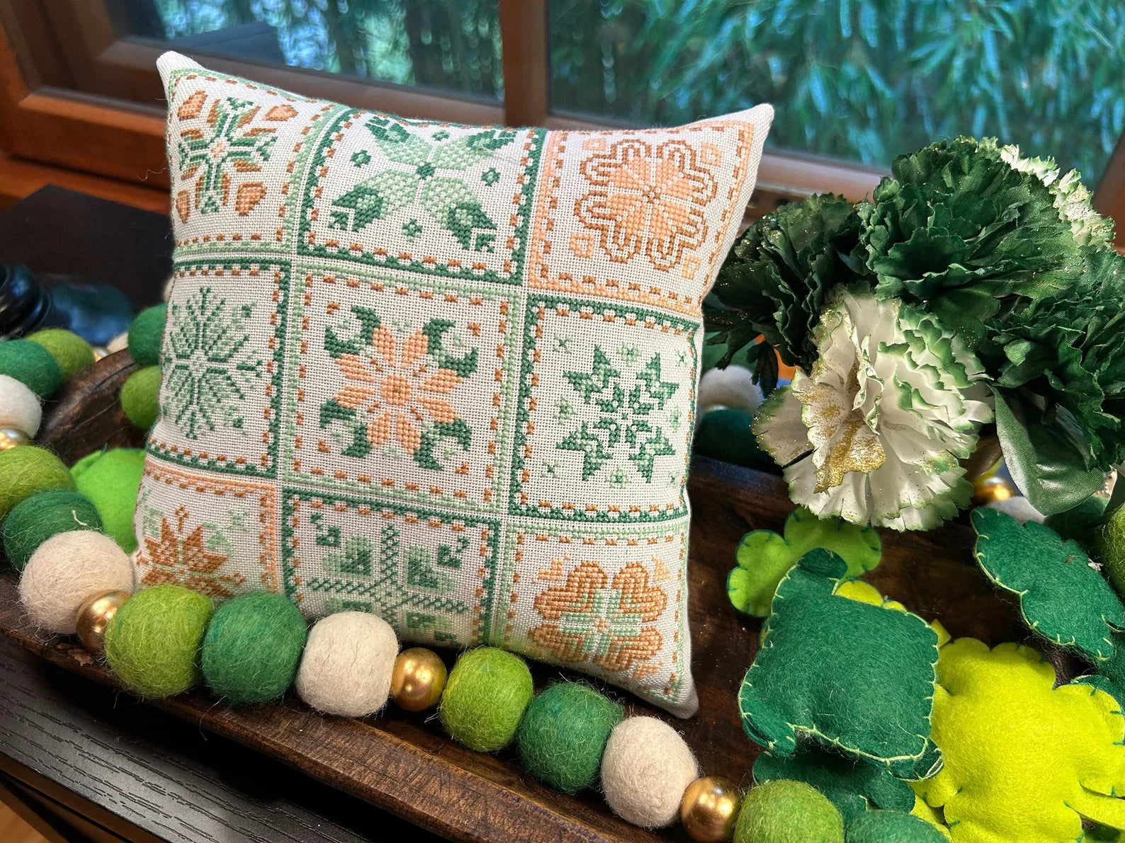 Quilty Cross Stitch™ March Cross Stitch Pattern by Anabella's