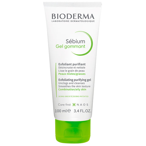 Bioderma sebium gel gommant gommage visage peaux grasses a tendance acnéique