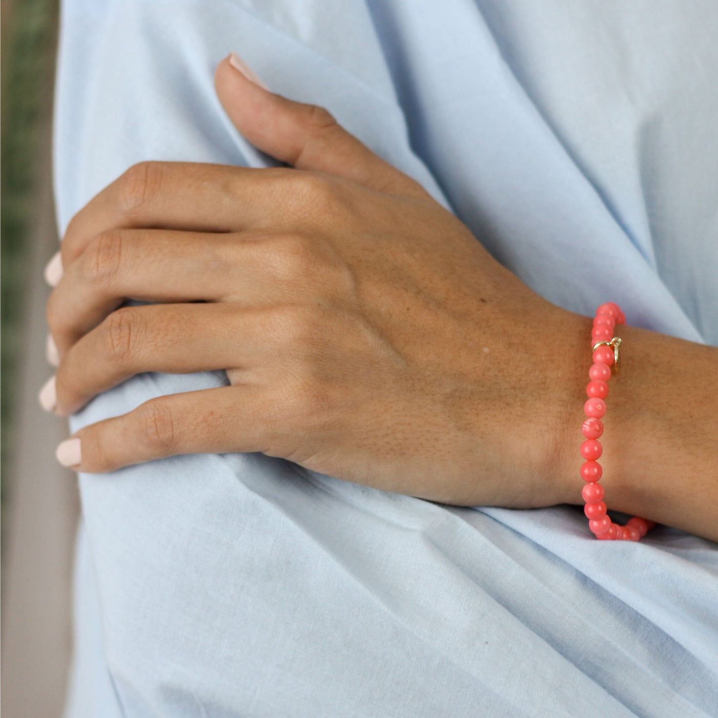 Japanese Red Coral Barrel with Hematite For Baby  GAEA