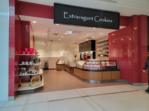 Exterior store front for Extravagant Cookies in St Vital Centre Winnipeg